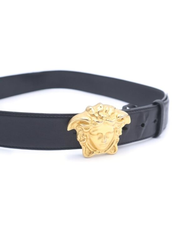 Versace Medusa Buckle Leather Belt Black main image 5